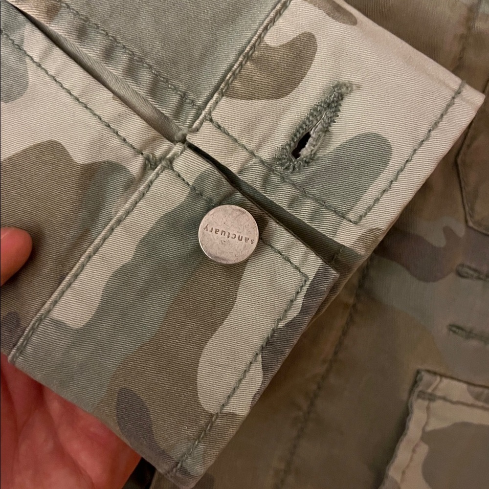 Sanctuary Green Camouflage Jean Jacket - Picture 4 of 7